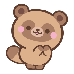 No text 1! Round raccoon dog