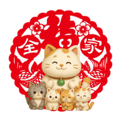 招財進寶！春節の縁起ねこスタンプ
