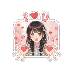 萌系情侶日常趣味貼圖