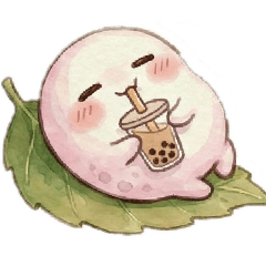 癒し♪桜餅とすずめ【日常】文字無し