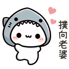 小鯊貓撲向老婆