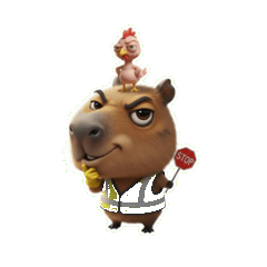 개그맨 깃털 뽑는 카피바라