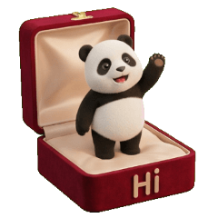 3D Cute Panda: Red Box Life