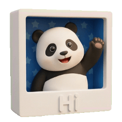 3D Panda: Pop Art Frames