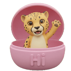 3D Cheetah: Cute Egg Surprise