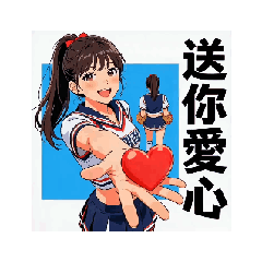 活力可愛啦啦隊女孩