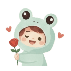 Little Froggy Explorer (Valentine's)