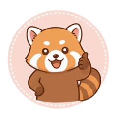 ゆるかわレッサーパンダの非日常スタンプ