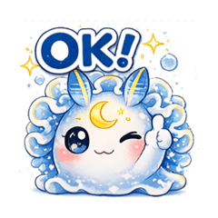 Healing Blue Nudibranch Stickers