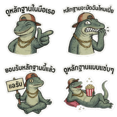The Water Monitor Lizard Boss Sticker