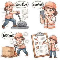 Pretty and Cheerful Logistic Girl Power