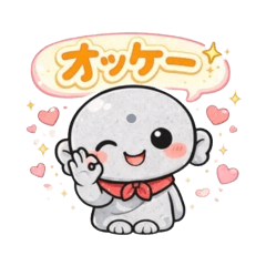 smiling jizo stickers