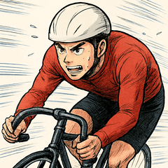 Fired-Up Cyclist Stickers