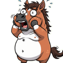 ม้าพุงโตจอมตะกละที่กินจนท้องแตก