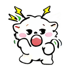 Teman Putih Fluffy Mood Hijau