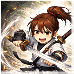 Young Fuma Ninja Sticker