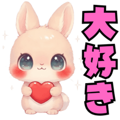 Fluffy Bunny Feeling Stickers