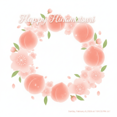 女兒節：桃花櫻花環