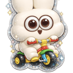 Plump Fat Rabbit Sticker