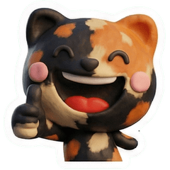 3D Tortoiseshell Cat 25