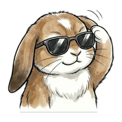 垂耳兔胖胖的日常生活與工作