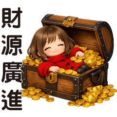 可愛女孩--財源廣進