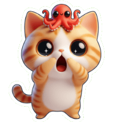 Crying Octopus Cat Needs Comfort