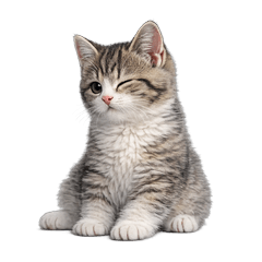 Tiny Purrs Wordless Cute Kitten Stickers