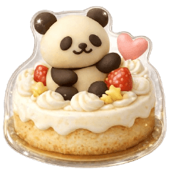 ぷっくり3D★パンダの誕生日