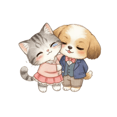 Dog & Cat Couple Daily Chat