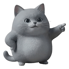 Gray Cat  reaction Sticker