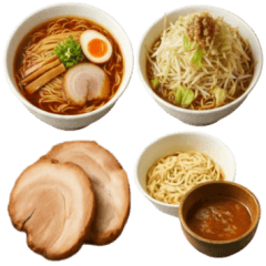 文字なし！ごちそうスタンプ15・ラーメン