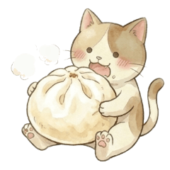 Foodie Cat's Blissful Eats Sticker