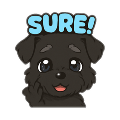 Schnauzer dog V7 Black coat mini