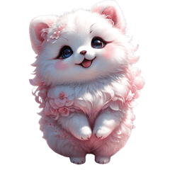 Fluffy Pink Puppy