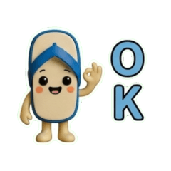 ok blue and white flip-flops