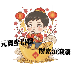 Q萌雙寶來報喜!財運福氣直接開外掛