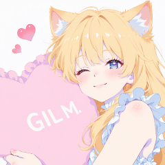 Blonde cat ear girl