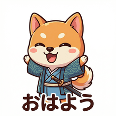 Shiba-Inu Samurai: Daily Stickers