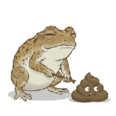 ヒキガエルの動くスタンプ【シュール編】