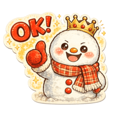 Retro Snowman Sticker Set
