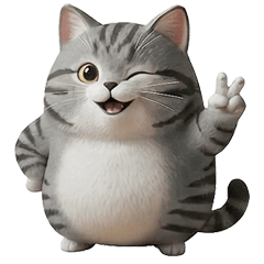 mackerel tiger pattern cat Sticker