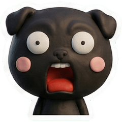 3D Black Pug 25