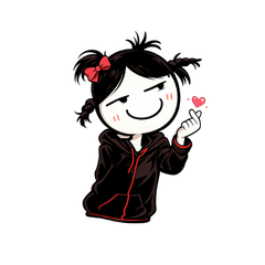 Soft Kissy Girl Cute Love Sticker
