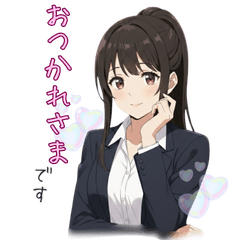 Healing Office Lady Stickers for Work