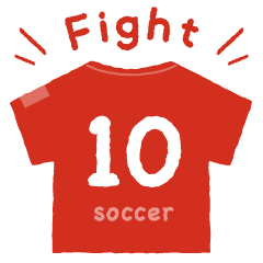 Soccer support stamps - red uniform