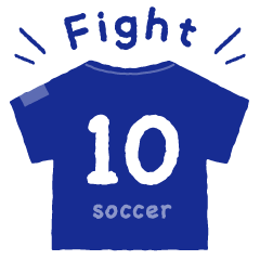 Soccer support stamps - blue uniform