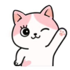 Cat sakura color sticker