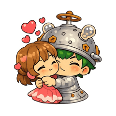 Little robot boy love
