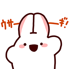 Doko Doko Rabbits Illust Sticker